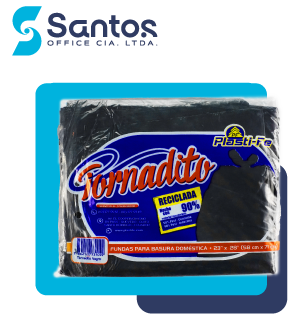 FUNDA BASURA NEGRA MEDIANA 23X28" PAQX10UN