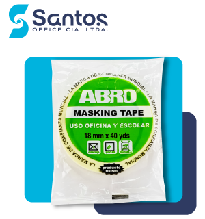 CINTA MASKING 18X40 3/4" ABRO verde